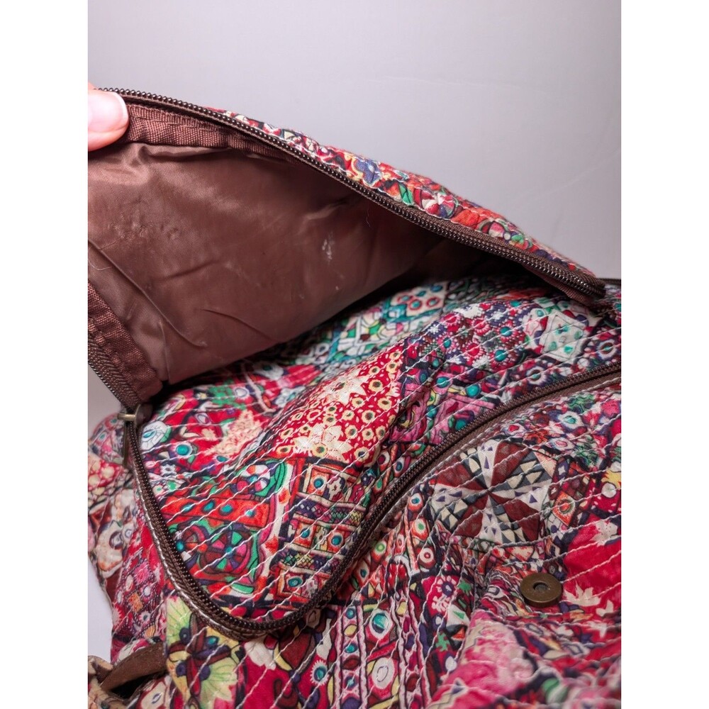 Mudd Vintage Backpack Pink/Brown/Blue/Orange with Cinch Buckle Drawstring - Picture 8 of 10